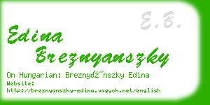 edina breznyanszky business card